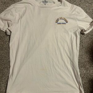 Hollister White Short-Sleeve West Hollywood Audio-Visual Tee